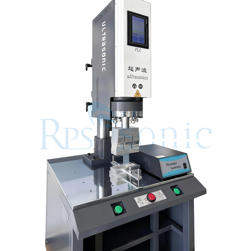 آلة لحام بالموجات فوق الصوتية عالية الطاقة 15 كيلو هرتز HDPE آلة لحام البلاستيك لحام الصندوق الإلكتروني